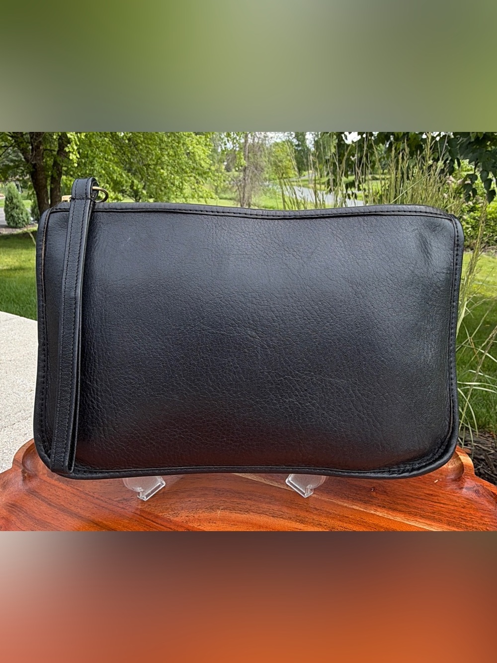 Vintage COACH Navy Bonnie Cashin Zippered Clutch EUC